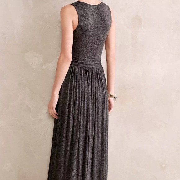 Bailey 44 Dark Gray Knot Front Maxi Dress with Left Front Slit - Picture 6 of 7